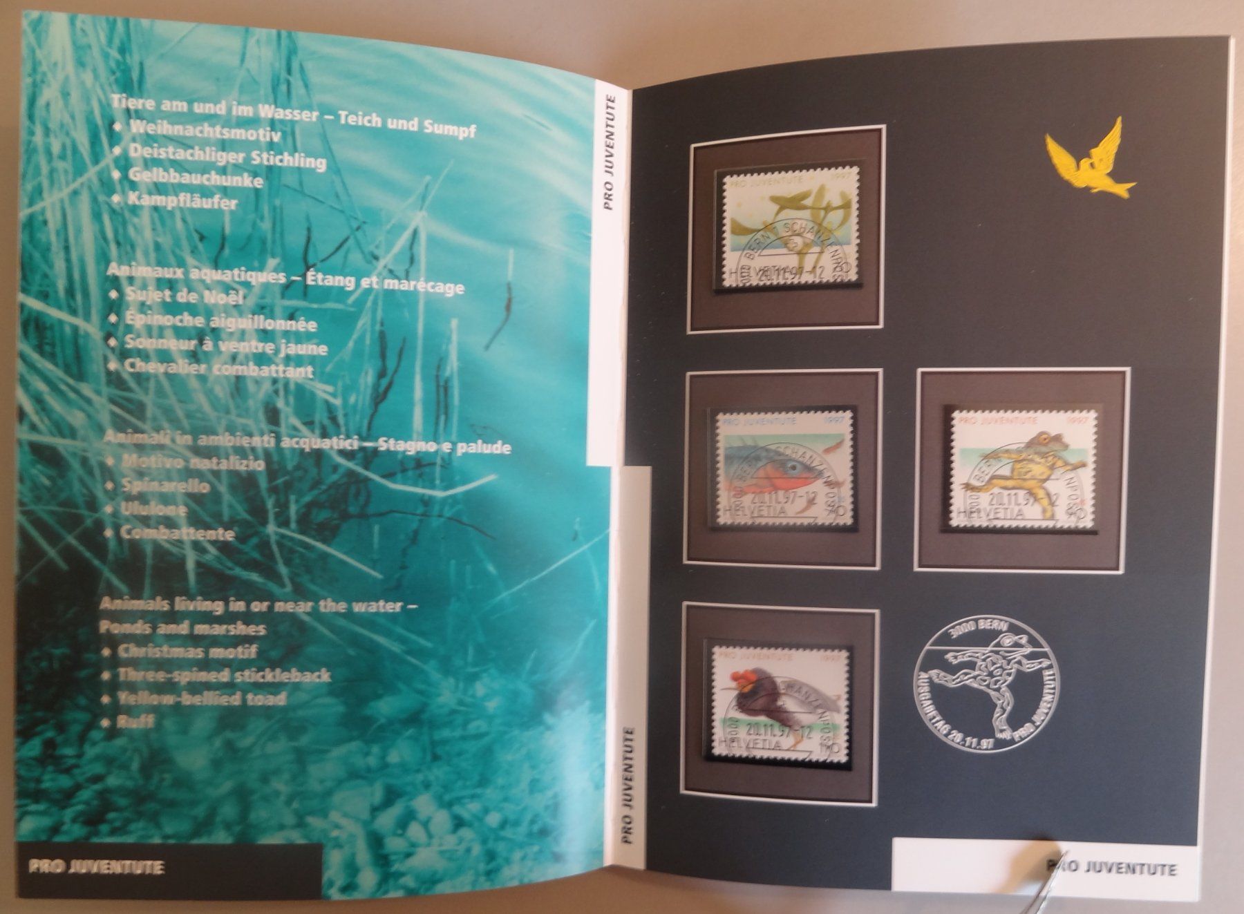 Tutti i francobolli: Jahrbuch Schweizer Briefmarken 1997 der Post, gestempelt – Usato da Gränichen venduto da Teufenthaler 6