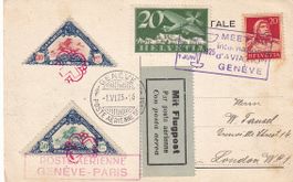 Sonderflug Genf - Paris (Intern.Flugmeeting Genf) 1925