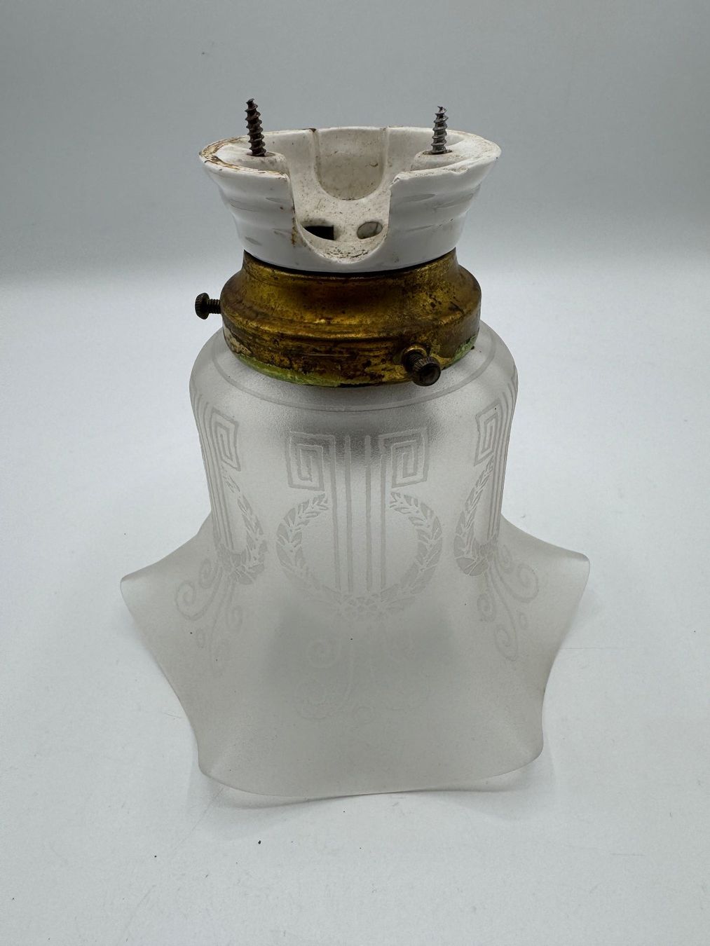 Lampade: Vintage Glas Lampenschirm,  Lampe – Usato da Sachseln venduto da BONATI01 3