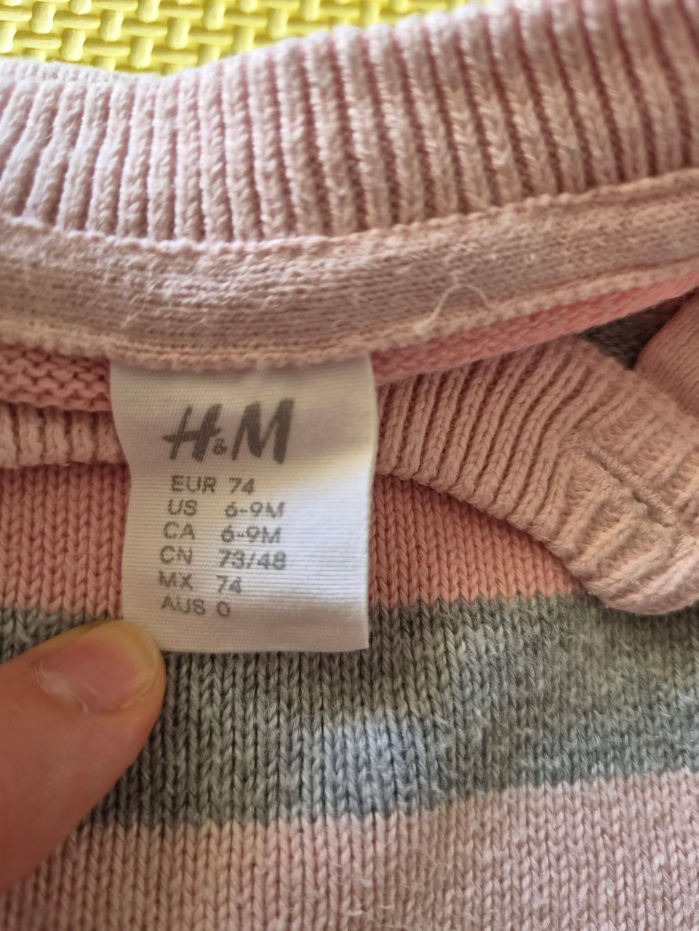 H&M Maglioni & Felpe: Baby Pullover in Gr.74 rosa-hellgrau gestreift – Usato da Belp venduto da fra_5rn7 1