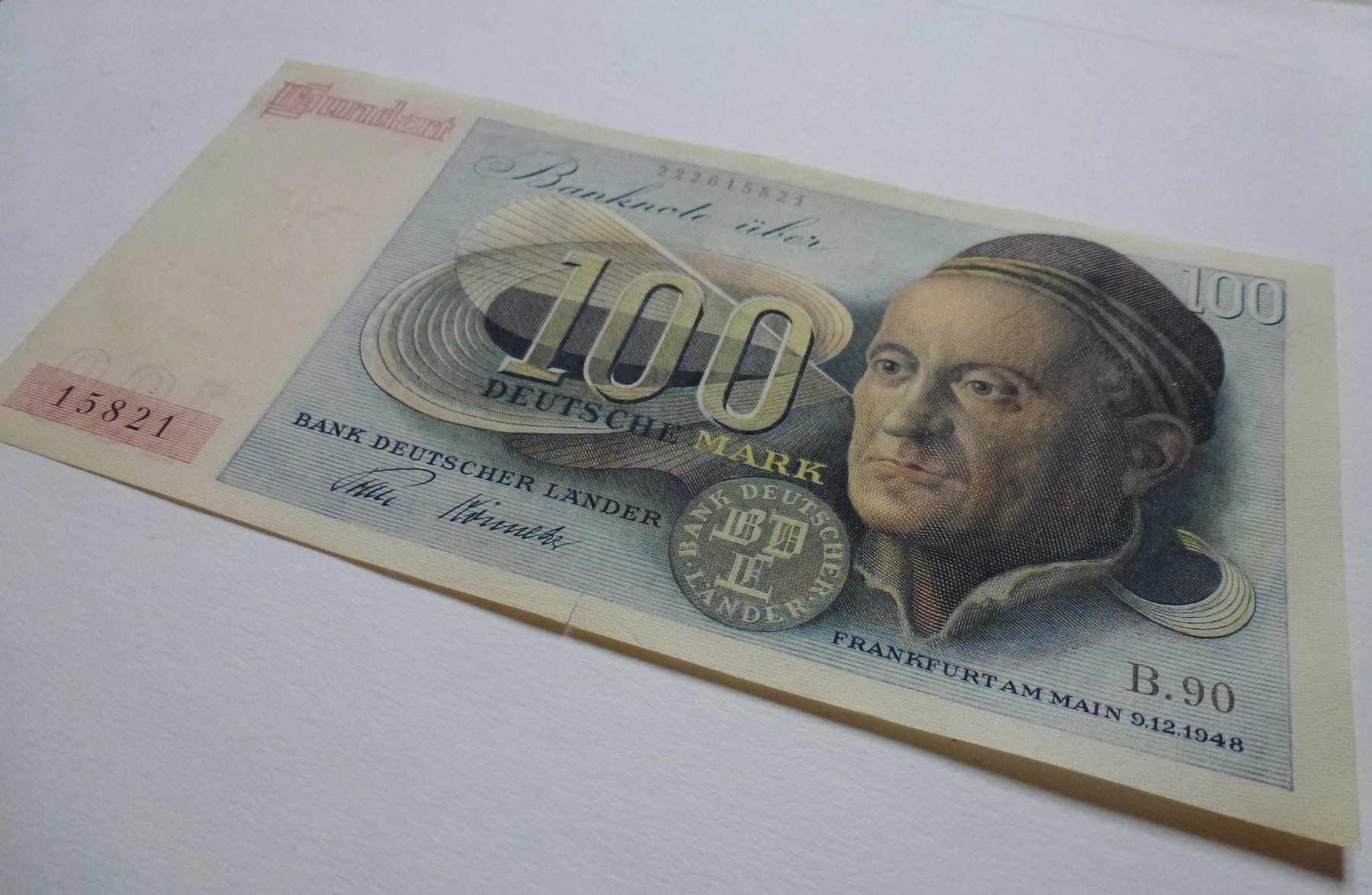 Banconote: Bank Deutscher Länder ++ 100 Deutsche Mark 1948 – Usato da Walkringen venduto da Casablanca777 1
