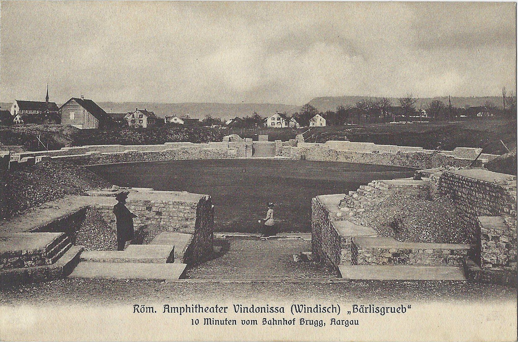 Ansichtskarten: Röm.  Amphitheater  Vindonissa  Windisch  "Bärlisgrueb" – Gebraucht aus Bütschwil von Jackson1A