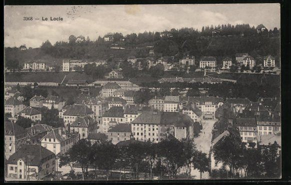 Cartoline postali: AK Le Locle, Panorama, 1917 – Usato da Berlin venduto da bartko-reher