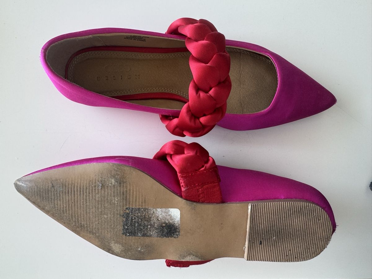Asos Damenschuhe: Flache Pumps mit rotem Flechtband - Gr. 37 – Gebraucht aus Zürich von ERueff 5