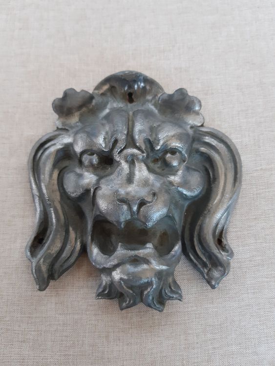 ANCIEN ELEMENT EN BROZE tête de Lion rugissant XIXe. EUR 45,00