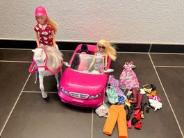 Barbie Spielzeug mit Cabriolet und Pferd