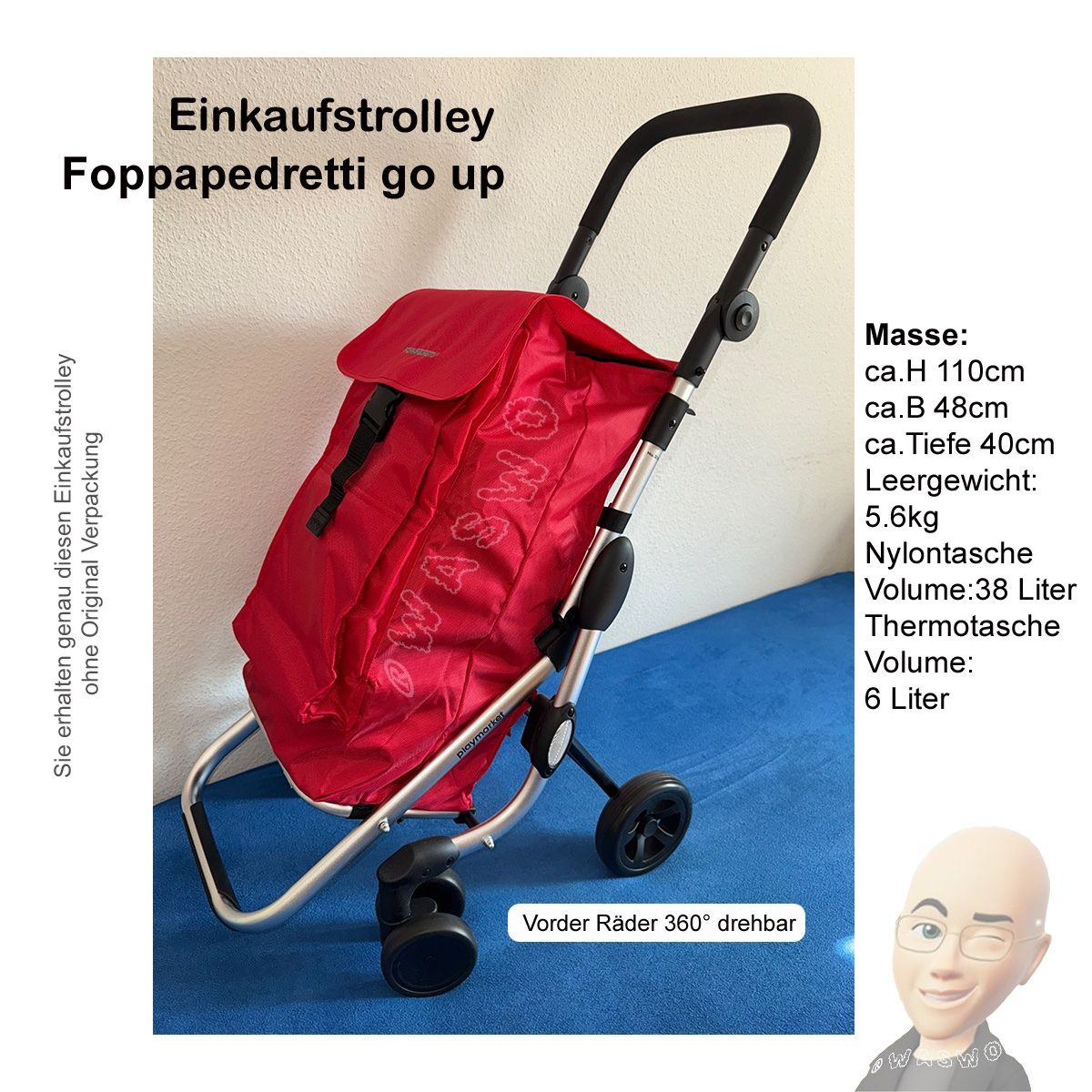 Altro per la casa: Einkaufstrolley go up von Foppapedretti – Nuovo (secondo la descrizione) da Istighofen venduto da Waswo 1