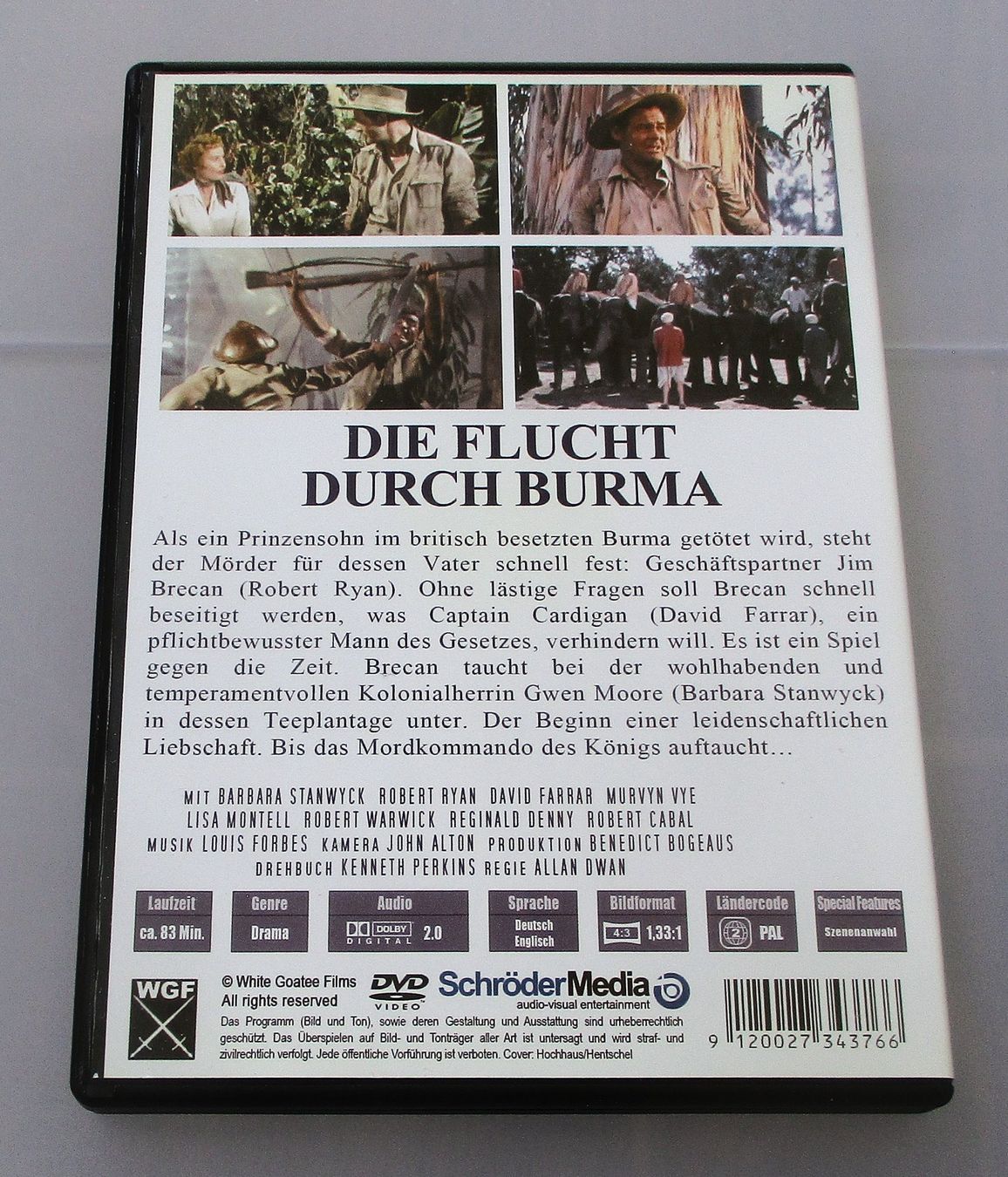 Tutti i DVDs: DIE FLUCHT DURCH BURMA - Barbara Stanwyck/Robert Ryan – Usato da Wattwil venduto da Muriel10 1
