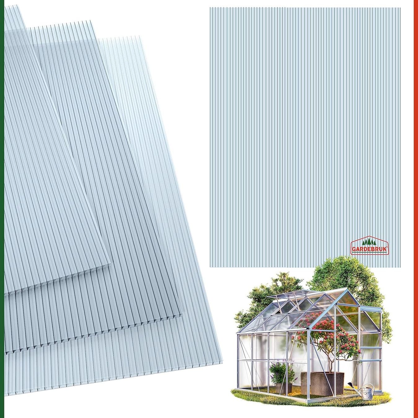 Gartenhäuser & Gewächshäuser: 10x Polycarbonat Hohlkammerplatten – Neu und originalverpackt aus Bottighofen von zaap 5