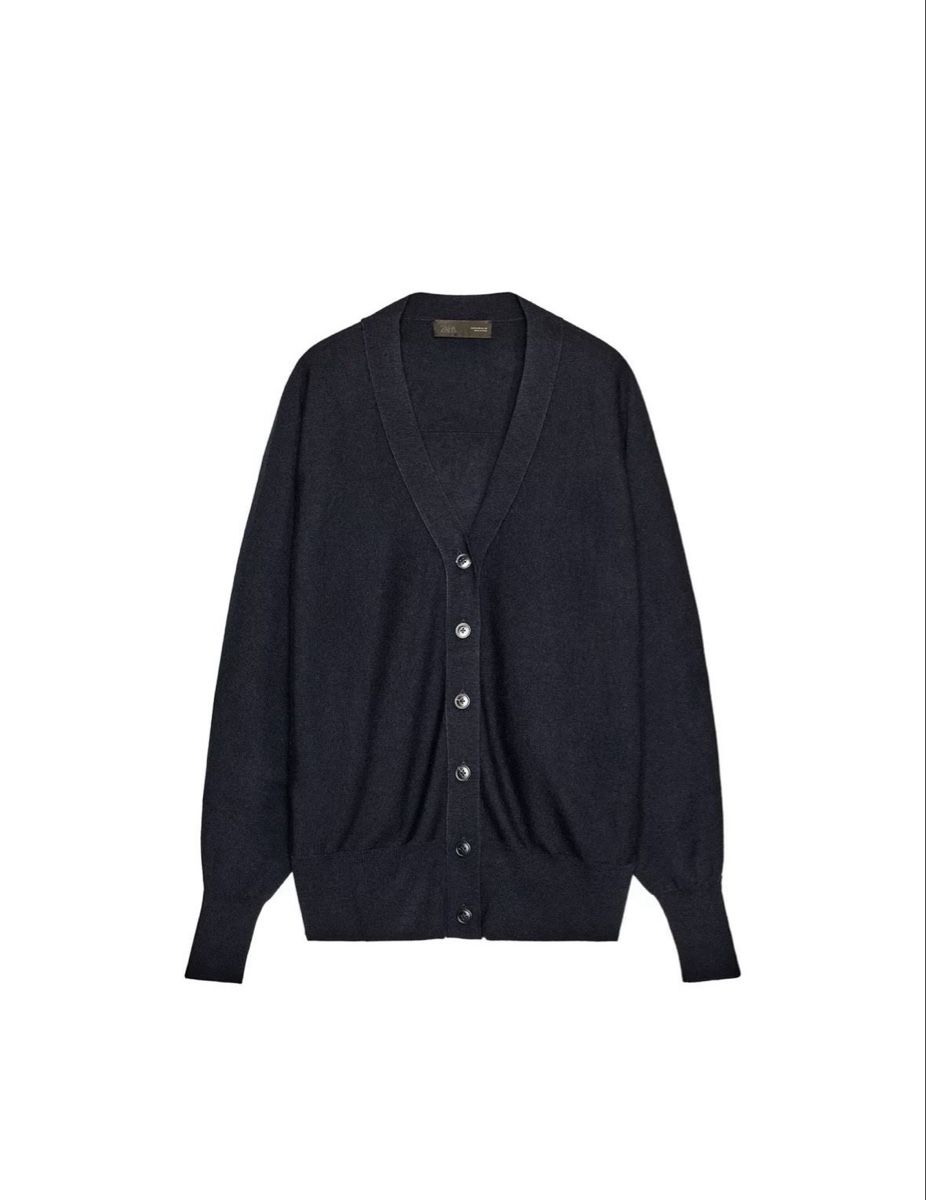 Zara Camicette: NAVY BUTTON-FRONT CARDIGAN – Nuovo (secondo la descrizione) da Bern venduto da FashionK92