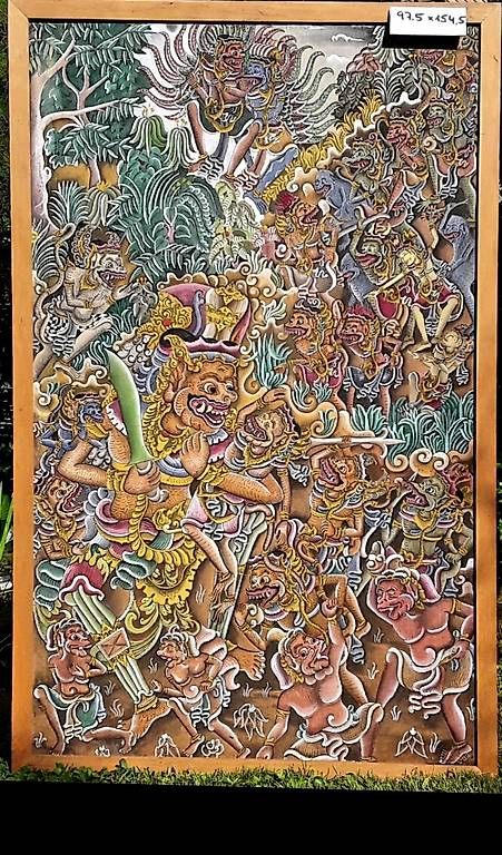 Dipinti: Bali-Bild, handgemalt – Usato da Samstagern venduto da Karibik64