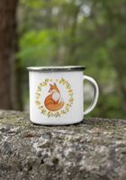 Fuchs Email Tasse Kaffee Tee NEU