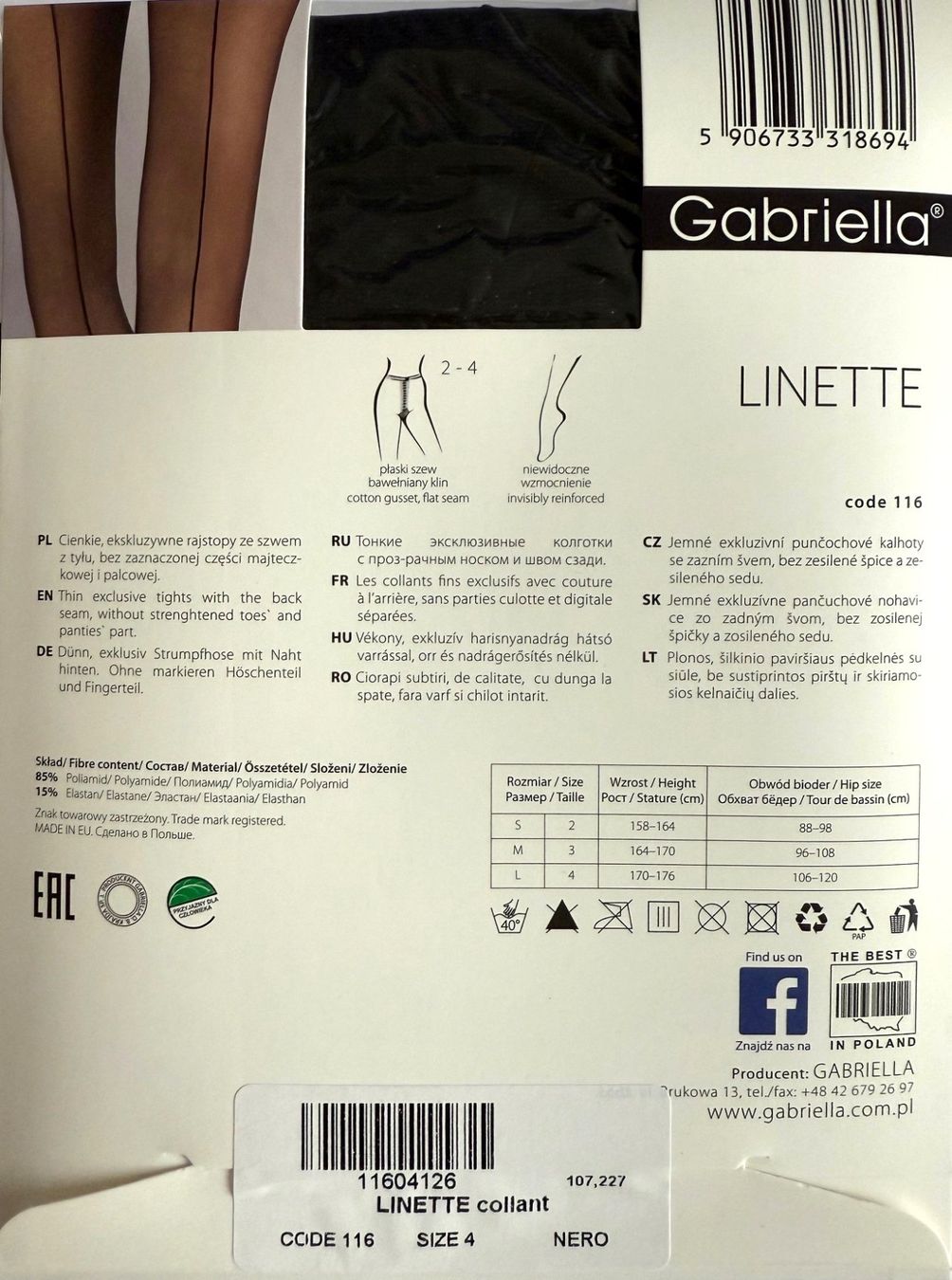 Calze & Collant: Strumpfhose Gabriella Linette – Nuovo e nell'imballaggio originale da Menziken venduto da ABA60 1