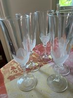 Sektglaesser 5er Set Glas Tulpen Relief TOP Zusta