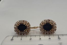 585 Massiv Rose Gold Ohrhänger Mit Onxy/Steine