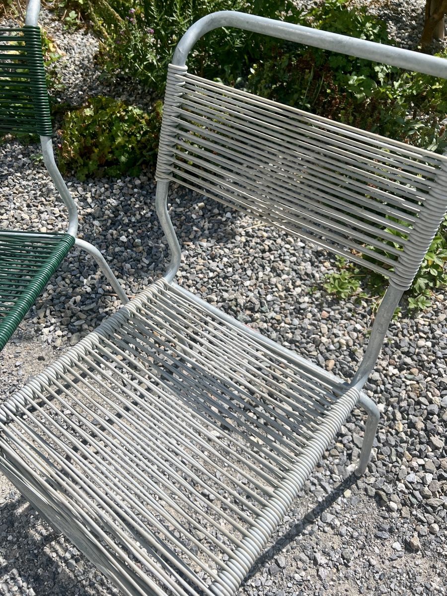 Schaffner Set di tavolo e panche: Schaffner Gartenmöbel Gartentisch mit 4 Stühlen Metall – Usato da Wohlen AG venduto da JoeGreen_1 5