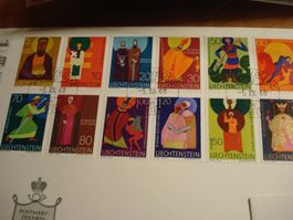 Liechtenstein Satz Kirchenpatrone, Satz FDC + Satzbrief