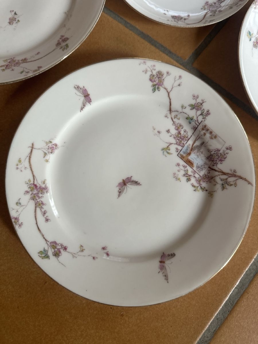 Tutte le decorazioni: Geschirrset mit Blumenmuster und Schmetterlingen – Usato da Schwadernau venduto da mirifiesta 1