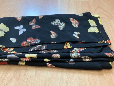 Seide Silk Foulard Schal Butterfly Motiv