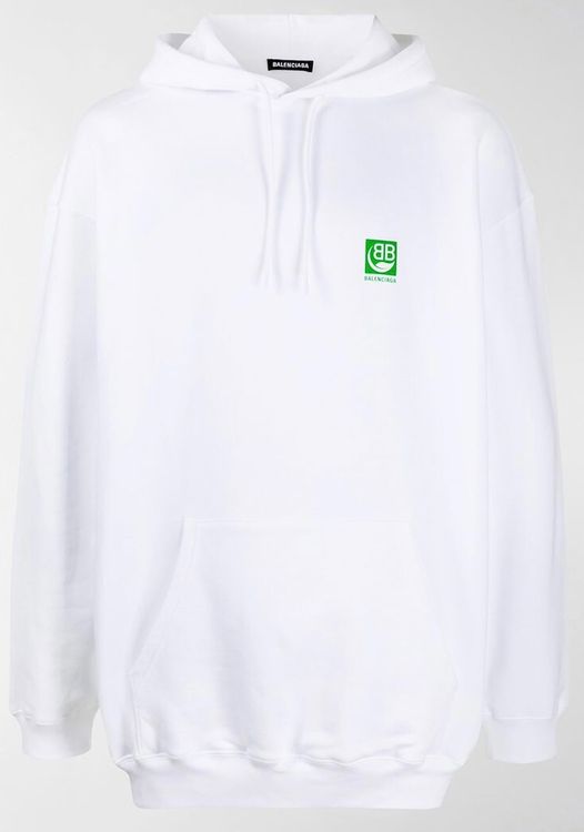 balenciaga white logo hoodie