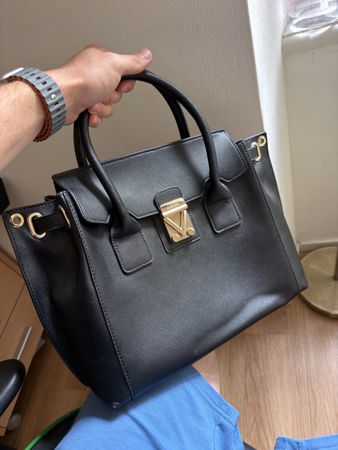Mario Valentino Handtasche neuwertig Schwarz/Gold