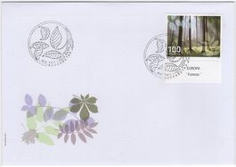 Europa Marke mit TAB (engl) auf illustriertem FDC