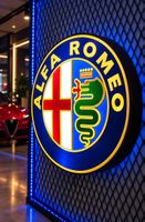 Alfa Romeo Vintage Leuchtschild | Alfa Romeo Wandleuchte