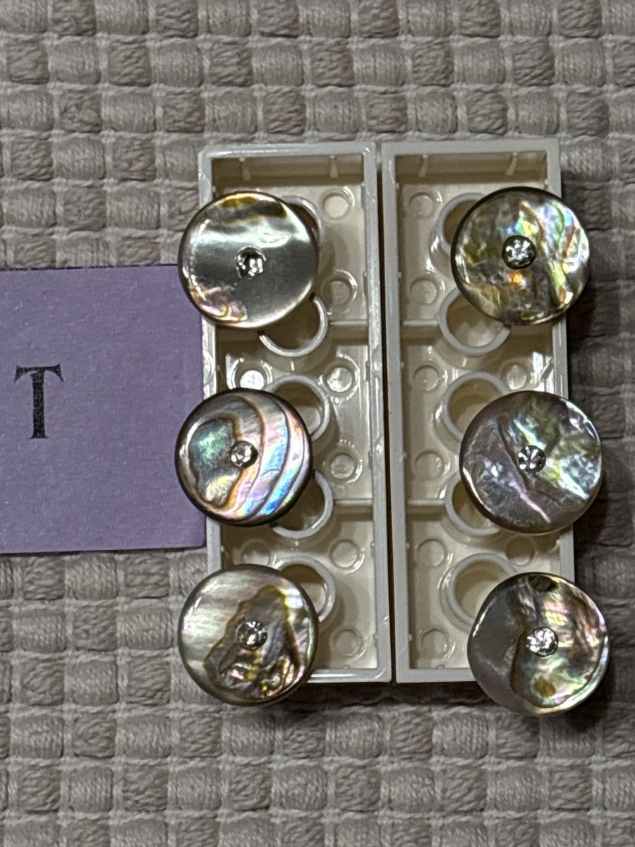 Bottoni: 6 Perlmutt Knöpfe mit Strass / 11 mm – Nuovo (secondo la descrizione) da Rümlang venduto da BoutiqueMonique16