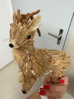 Deko Reh aus Stroh naturfarben