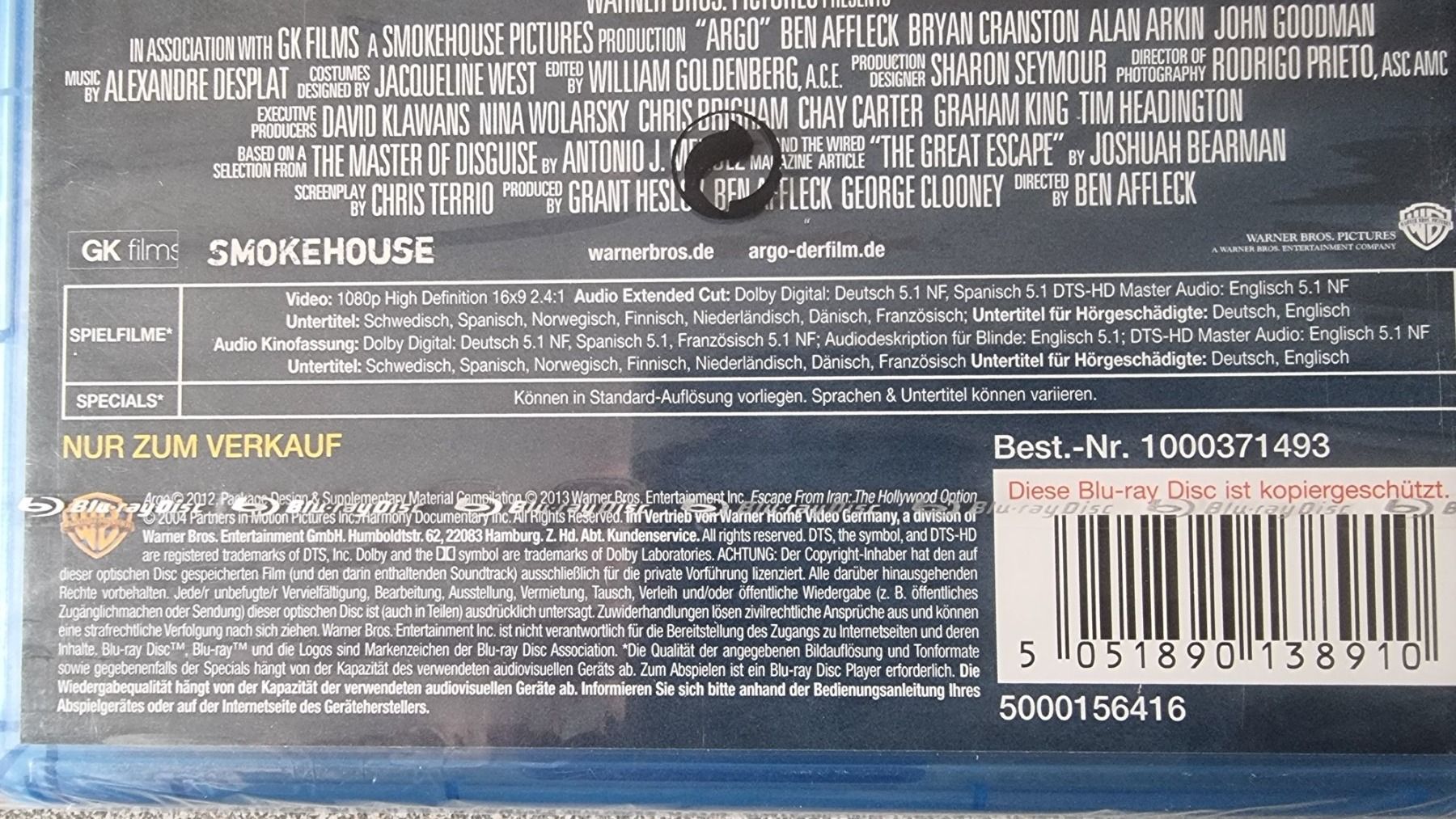 Alle DVDs: Blu Ray - ARGO - Ben Affleck - NEU – Neu und originalverpackt aus Oetwil am See von fineli2 1