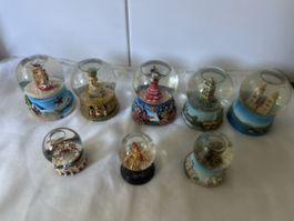 Schneekugeln Souvenir Set 8 Stück diverse Städte Zustand gut