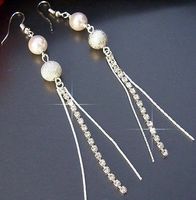 Ohrringe Ohrstecker Silber Perle Perlen Kette Kugel Zirkonia