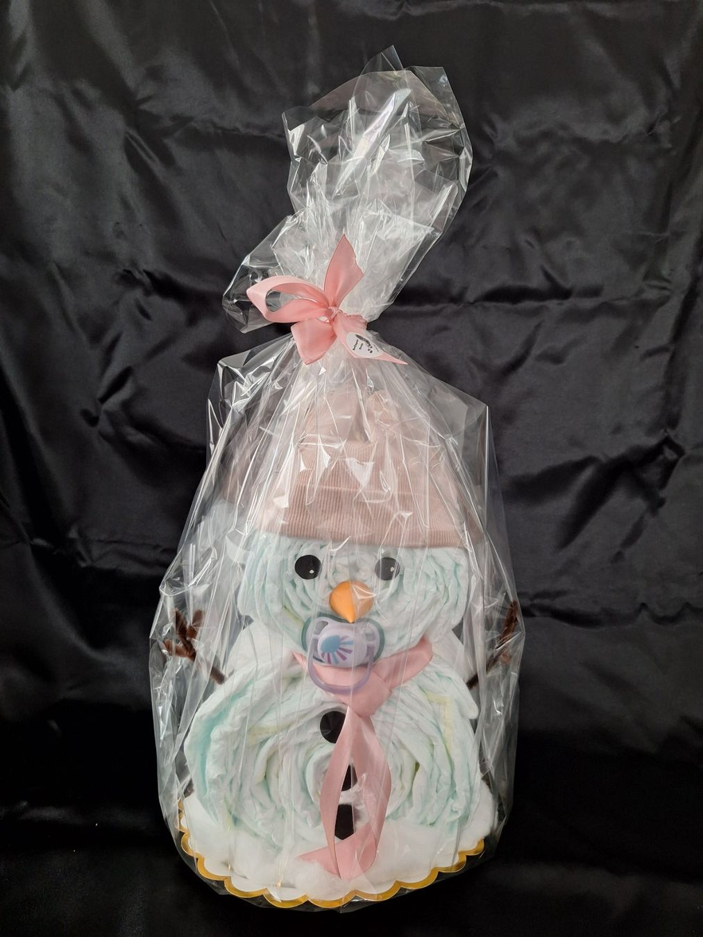 Secchi per pannolini & Pannolini: Windeltorte Schneemann Geschenk Geburt, Taufe Rosa – Nuovo (secondo la descrizione) da Bassersdorf venduto da ReCapsuleDesign