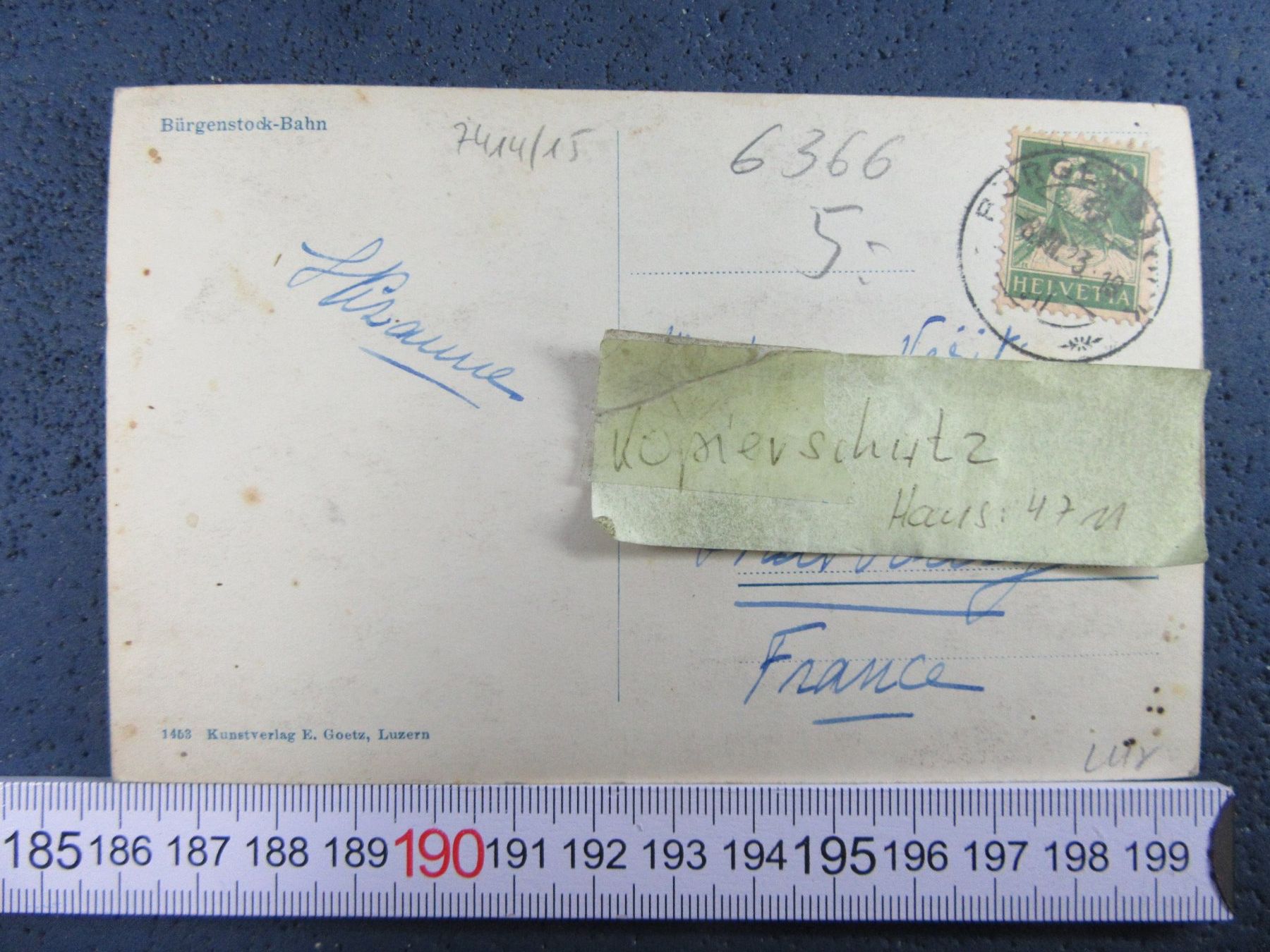 Cartoline postali: BÜRGENSTOCK-BAHN 1923 LU AK – Usato da Ettingen venduto da Hausi4711 2