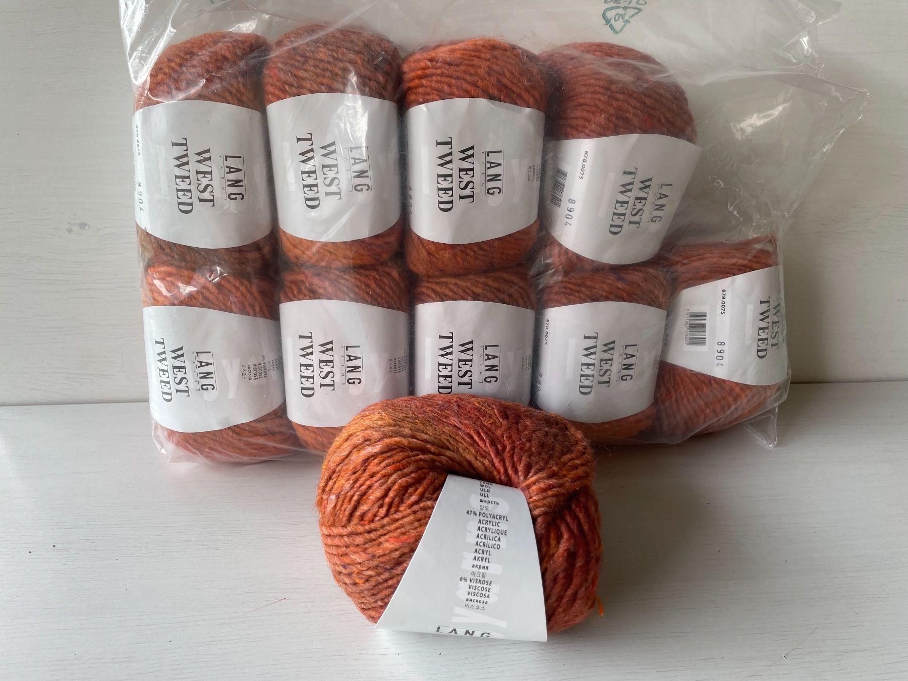 Lana: 10 Knäuel West Tweed Lang Yarns – Nuovo e nell'imballaggio originale da Büsserach venduto da bor_s88m 1