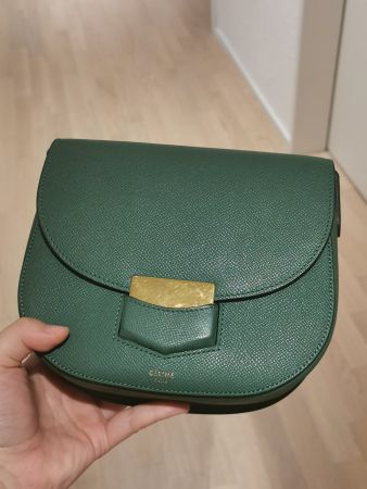 Céline Small Trotteur Bag in Green