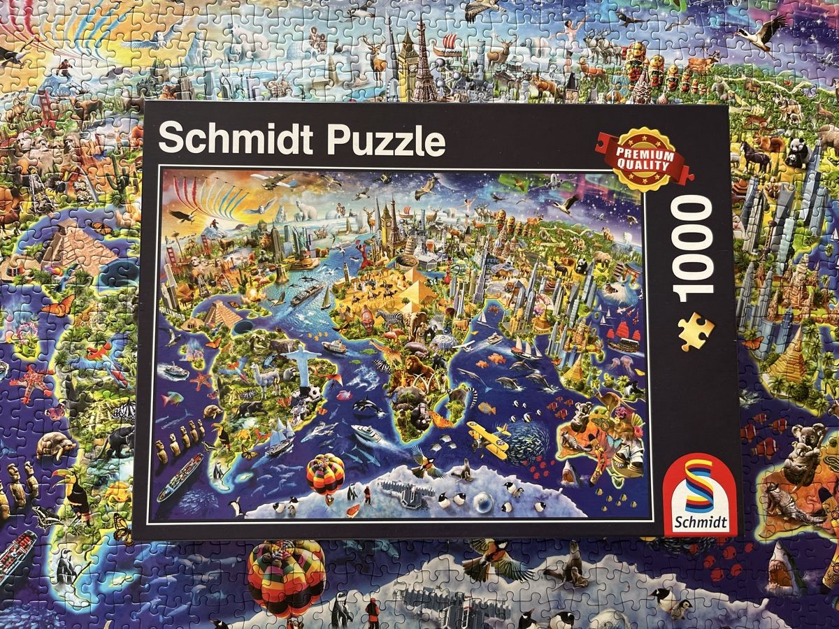 Puzzles: Schmidt Puzzle Weltkarte 1000 Teile – Neu (gemäss Beschreibung) aus Adligenswil von