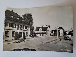 Ansichtskarte Ruti ZH Dorfplatz schwarz-weiss gelaufen Rmu