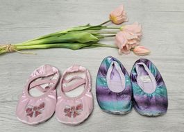 Rosa/Türkis Balletschuhe, Gr. 25, für kleine Tänzerinnen
