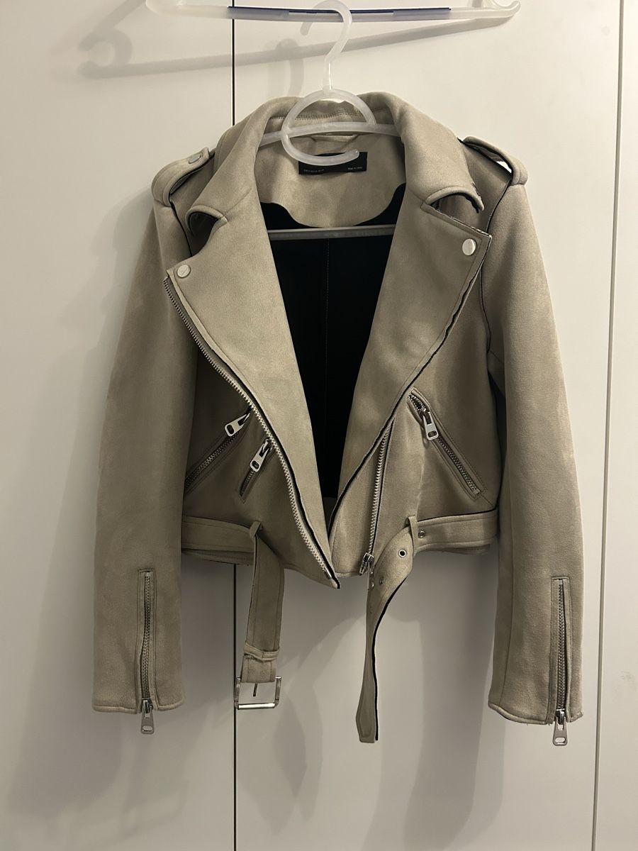 Zara Jacken: Bikerjacke Zara Basic Wildlederoptik beige Grösse M – Gebraucht aus Zürich von LeaMilj 2