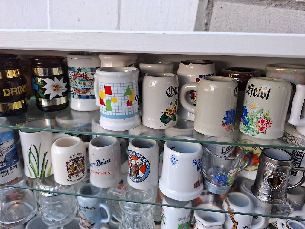 Vetrine: Mini Bier Krug Bierhumpen Sammlung mit Vitrine – Usato da Mühlehorn venduto da Flohmarkt-Walensee 6