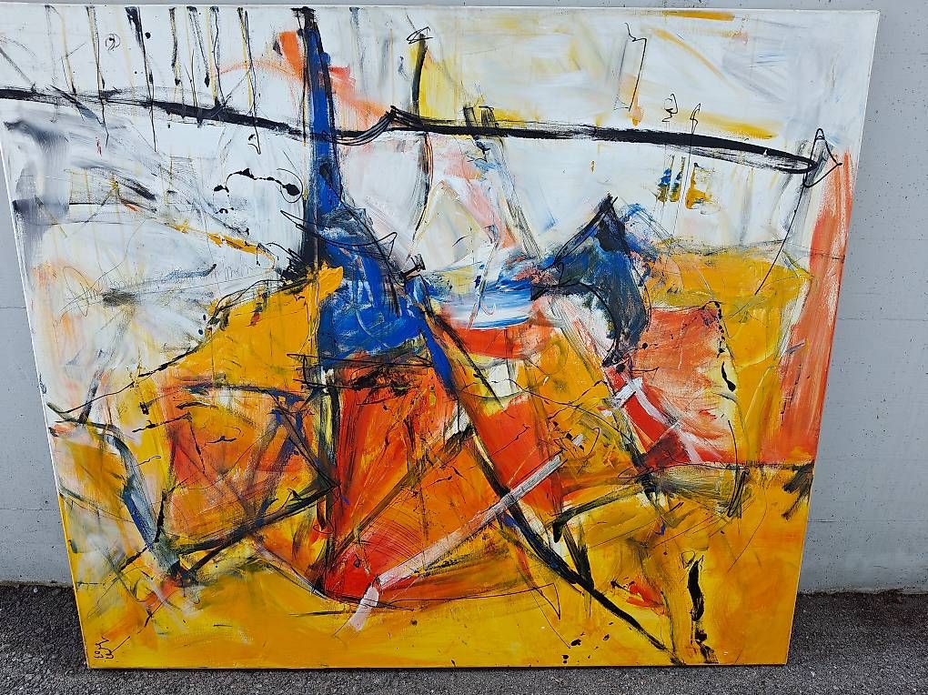 Dipinti: Kunstgemälde "Bunte Welt" von Andreas Jordi – Nuovo (secondo la descrizione) da Oftringen venduto da alurollgerueste 1