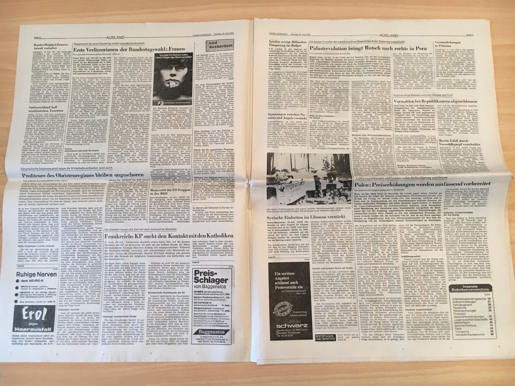 Zeitschriften & Magazine: Tagesanzeiger vom 19. Juli 1976 – Gebraucht aus Luzern von Jiggy_8898 1