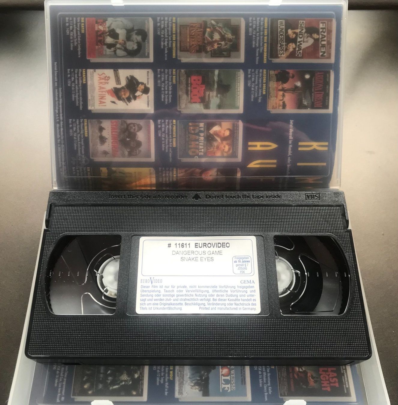 Tutti i VHS: Dangerous Game - Snake Eyes – Usato da Arbon venduto da KaSaBo 2