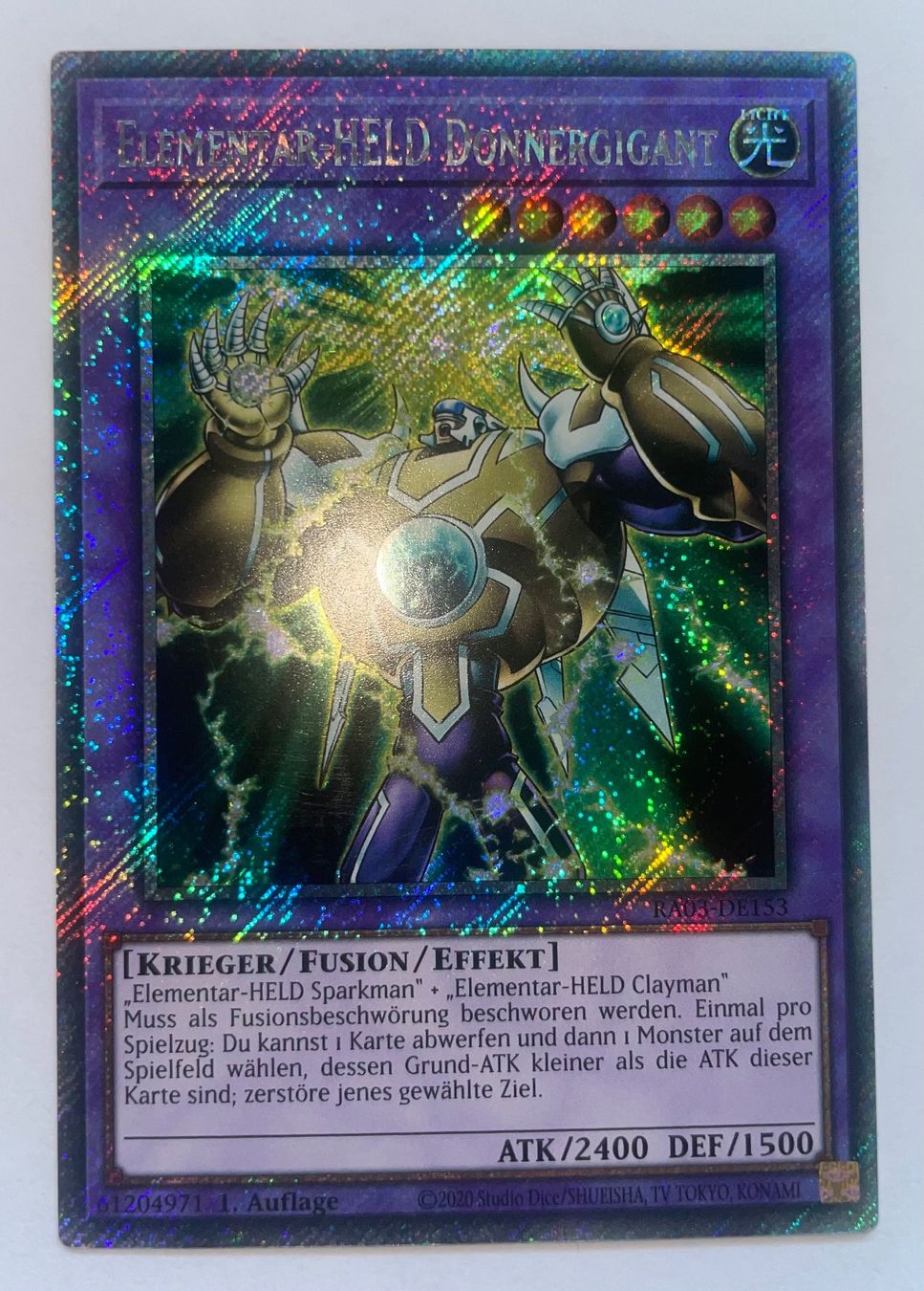 Yugioh Carte collezionabili: Platinum Secret Rare | Elementarheld Donnergigant – Usato da Altstätten SG venduto da ChangeMaker