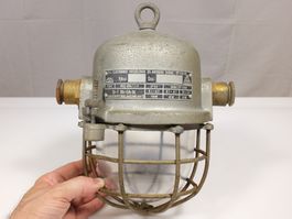 Antike Bunkerlampe MSZ 4814, Fabriklampe, zum aufhängen, #1