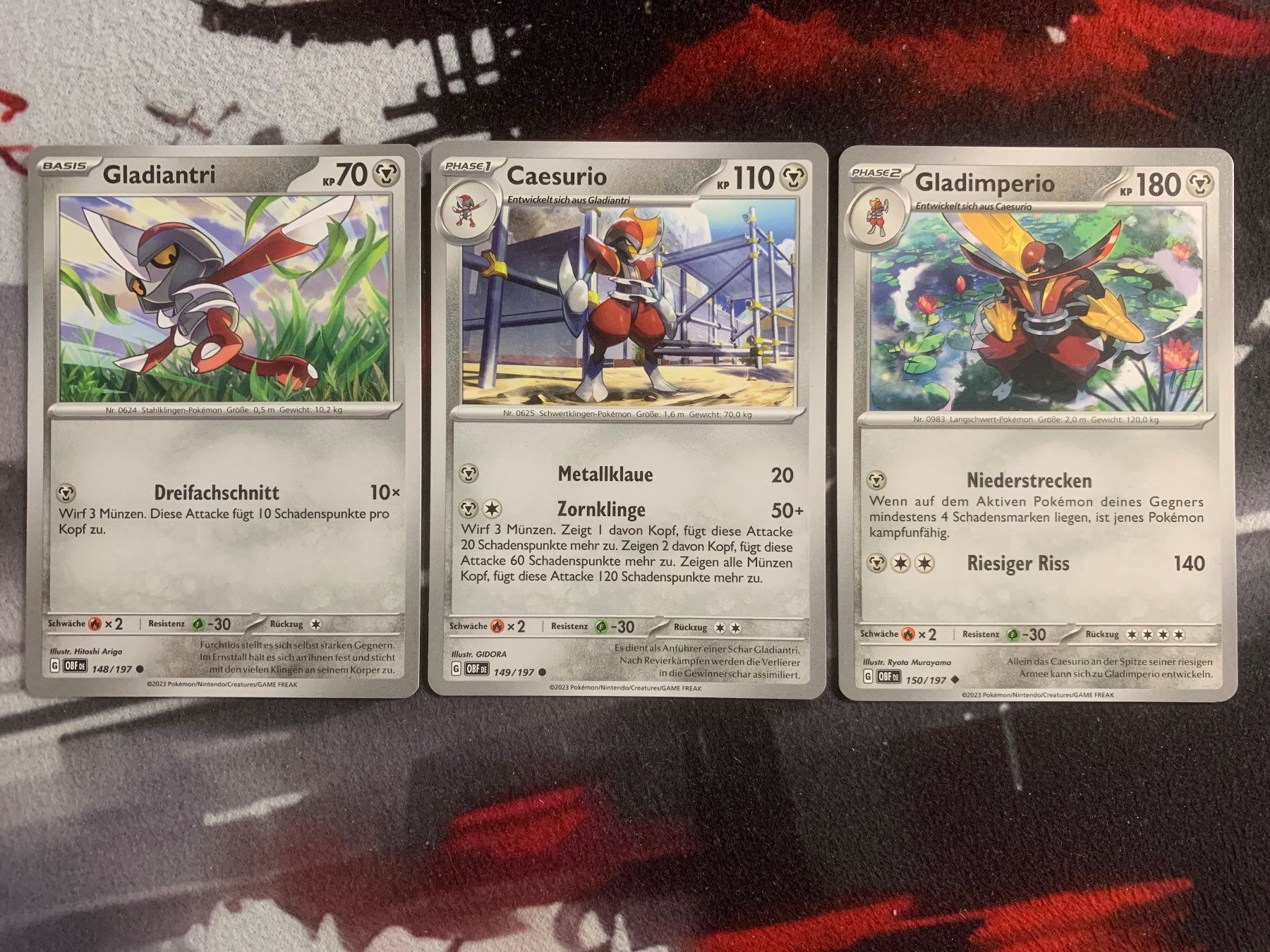Pokémon Carte collezionabili: Pokémonkarten Gladiantri, Caesurio, Gladimperio - OBF – Nuovo (secondo la descrizione) da Nebikon venduto da Theueb