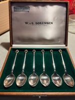 W & S Sorensen Sterling Silver Denmark Mokkalöffel 6 Stück