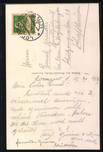 Cartoline postali: AK Zwei junge Tessinerinnen mit Obstkorb – Usato da Berlin venduto da bartko-reher 1