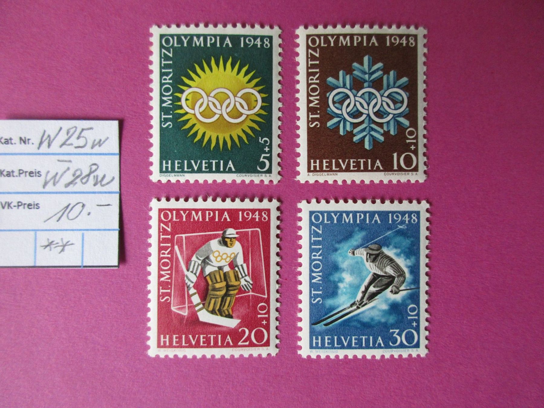Tutti i francobolli: Sondermarken Olympia St. Moritz 1948 – Nuovo (secondo la descrizione) da Mels venduto da wisteg